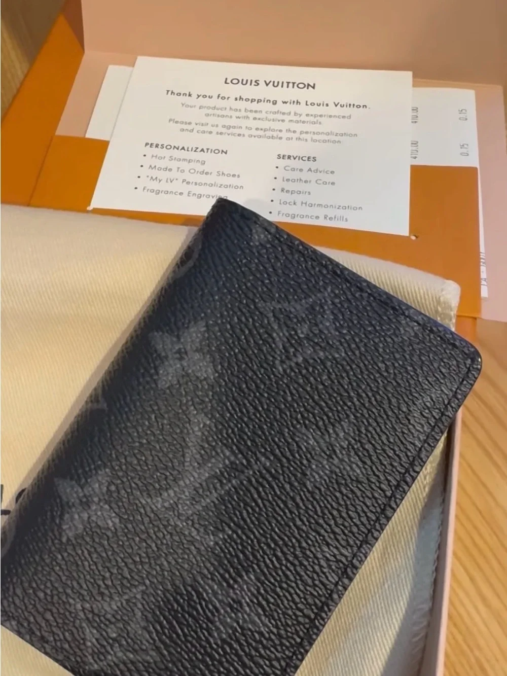 Louis Vuitton Black Monogram Canvas Card Holder Wallet